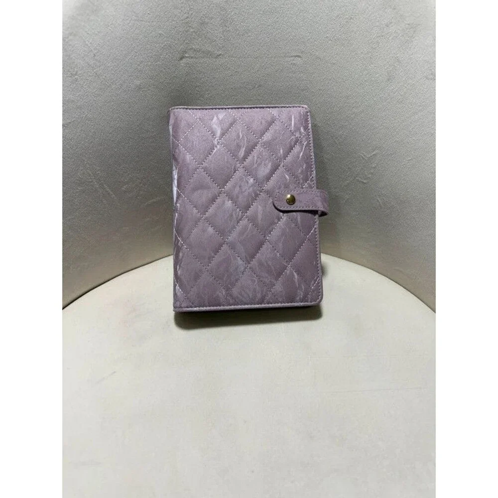 Quilted Lilac Travel Jewelry Organizer Binder Zipper Pouches New